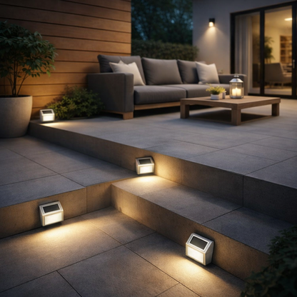 Stainless Steel LED Solar Garden Stairway Light