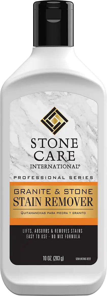Stone Care International Stone Stain Remover - 10 Ounce - Stain Remover for Food Coffee Red Wine Ink Mildew Oil Stains
