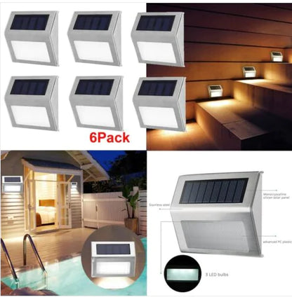 Stainless Steel LED Solar Garden Stairway Light