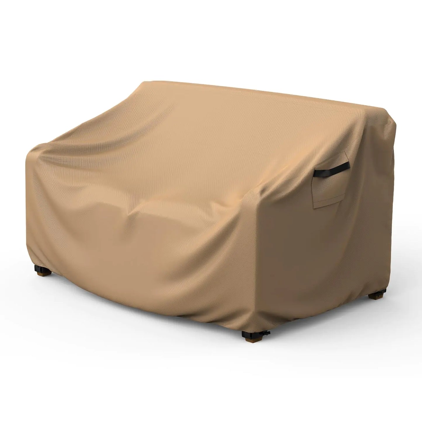 Mrrihand Heavy Duty Patio Sofa Cover 3-Seater Outdoor Sofa Loveseat Cover Outdoor Patio Furniture Cover with Air Vent and Handles 91" L×42" D×32" H Brown