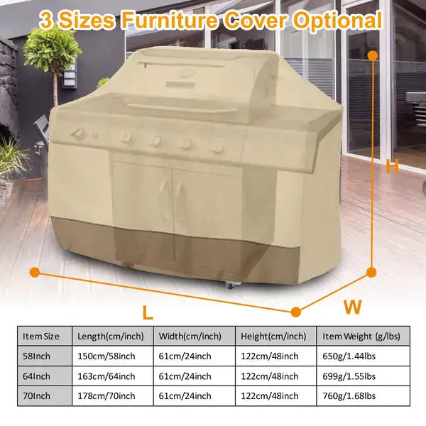 210D Waterproof Outdoor BBQ Grill Cover Windproof Dustproof Patio Gas Grill Oven Protector Oxford Cloth Garden GPCT1580
